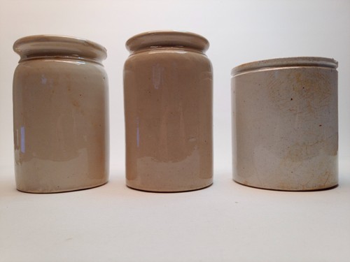 Vintage stoneware pots - vintage,